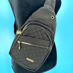 Black and Gold Women’s Sling Bag